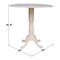 International Concepts Round 42 in Rd Dual Drop Leaf Pedestal Table, 41.5 inH, Unfinished, Ready to Finish, 42 in W, 42 in L K-42DPT-6B-2 - alternate 5